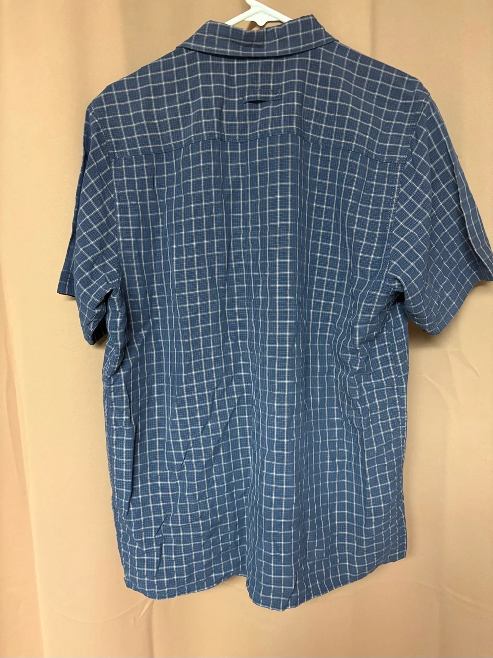 North Face Shirt Mens Medium Short Sleeve Plaid Outdoors Button Up Pocket